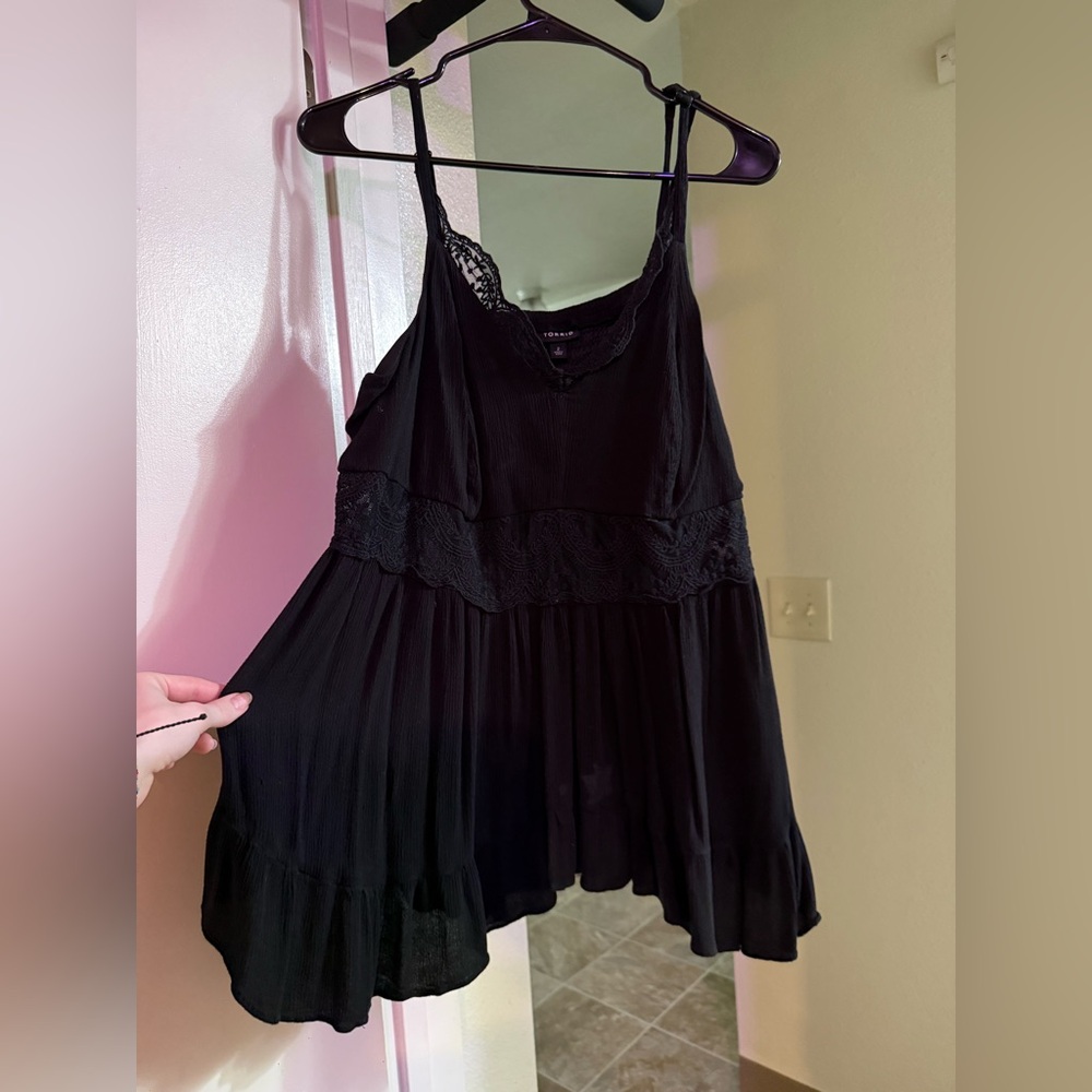 Black Lace Trim Cami